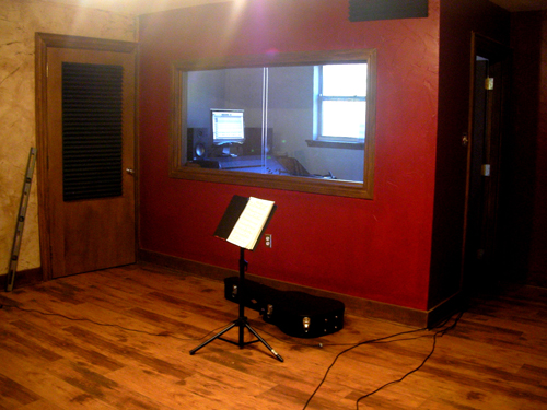 Stomp Music Studios main recording studio room where bands set up and record anything from demos to full-length albums